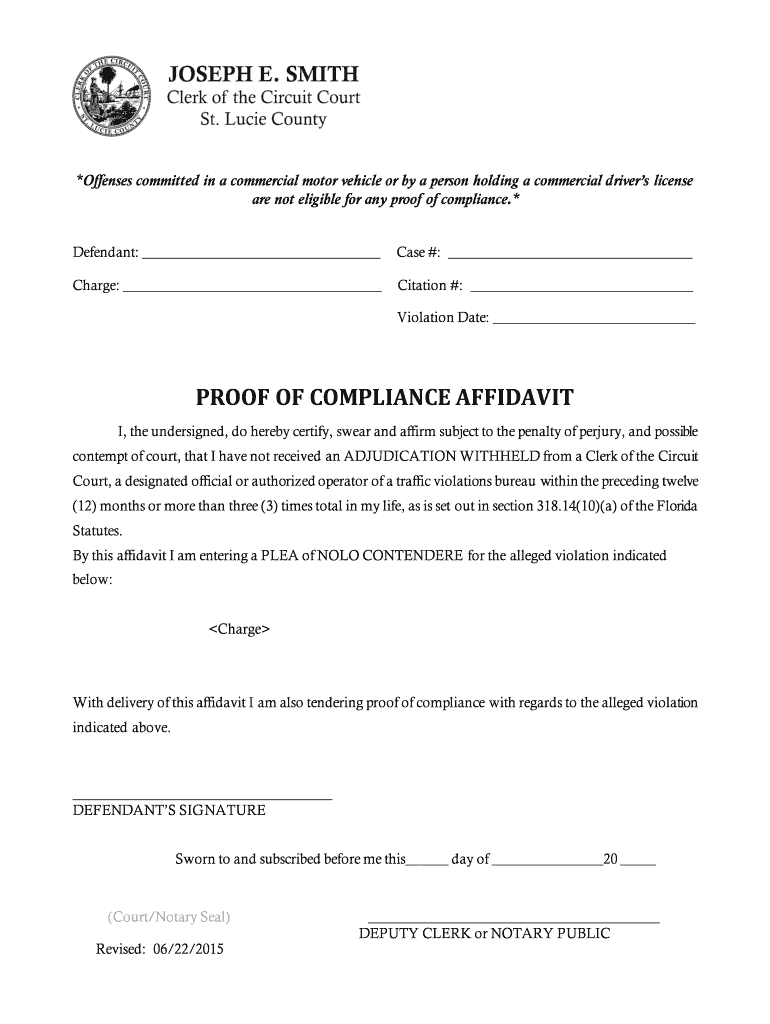 Get and Sign Saint Lucie Coubty Proff of Complaince ' 2015-2022 Form