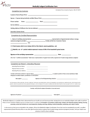 Medically Indigent Form