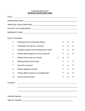Loto Periodic Inspection Form