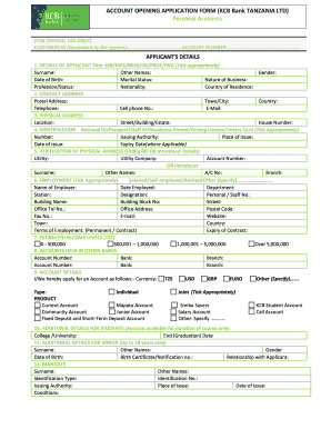 Kcb Joint Account Requirements  Form