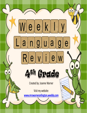 Daily Language Review Grade 6 PDF  Form