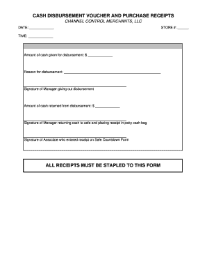 Disbursement Voucher Form