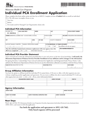 Pca Form