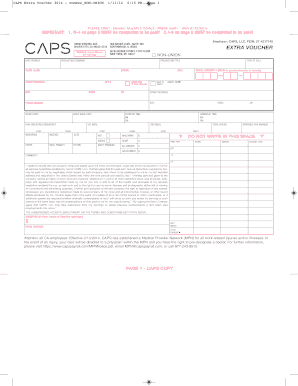 Extra Voucher Non Union CAPS  Form