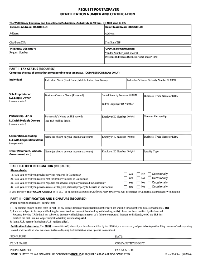 Ptrintable W9 Form