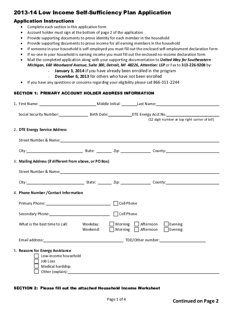  Lsp Application  Form 2013