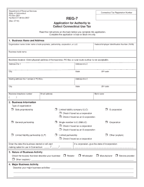 Connecticut Form Reg 7