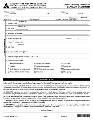 Assurity Cancer Wellness Mark III Brokerage  Form