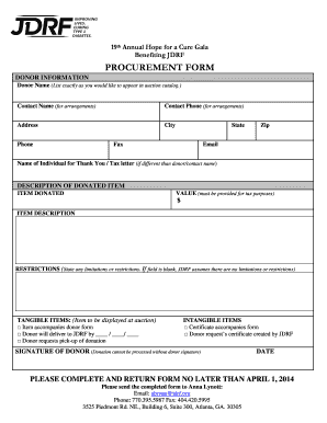 Procurement Form