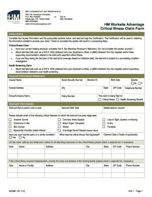 CANCER CLAIM FORM HM Insurance Group