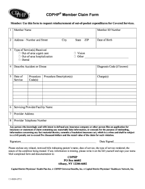 Online Cdphp Member Claim Form