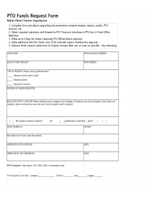 Pto Request Forms Printable