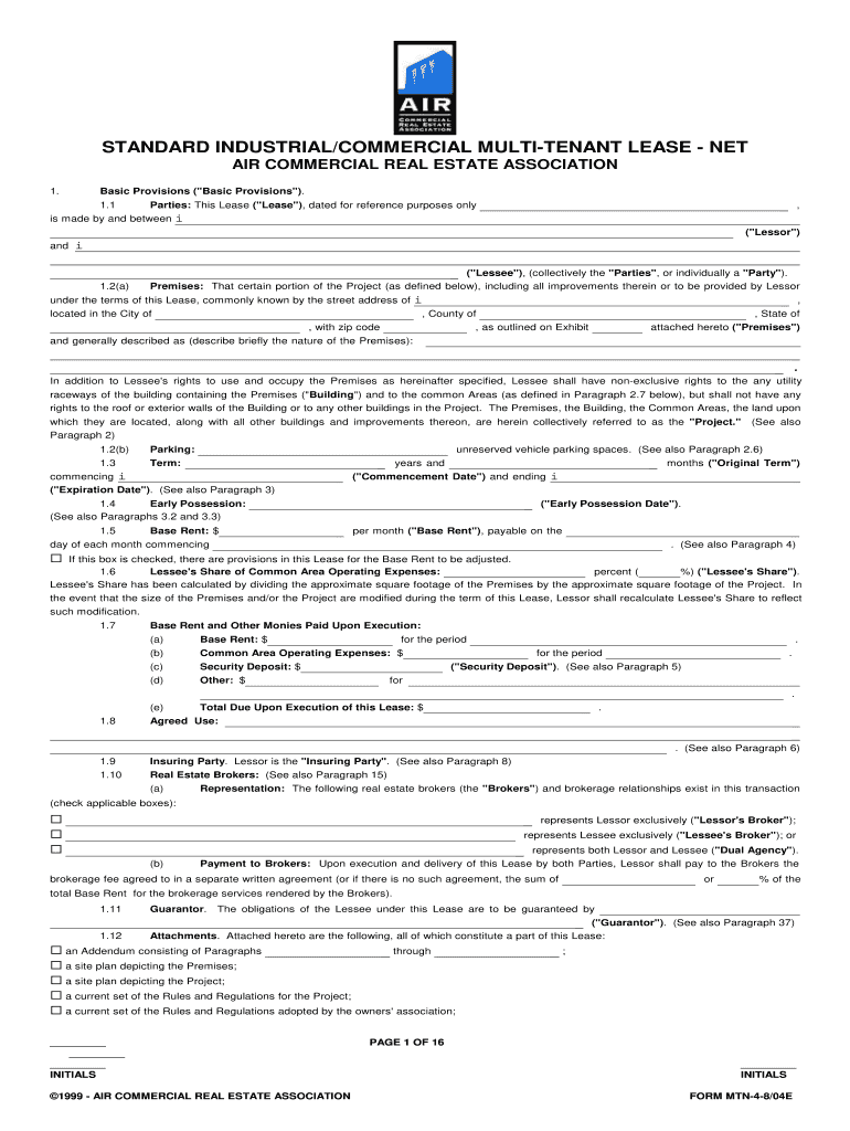 WinAIR Forms Filler M &amp; B Realty