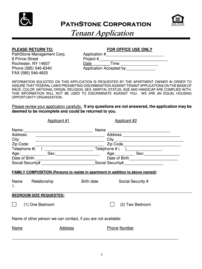 Pathstone Application  Form