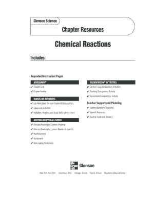 Chapter 17 Resource Glencoe Science Level Blue Olgcnj  Form