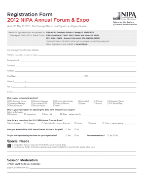 Nipa Registration  Form