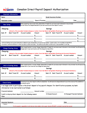 Petsmart W2  Form