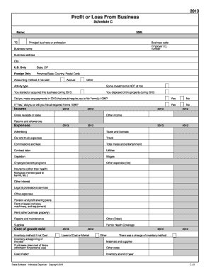 Schedule C Organizer Ambassador&amp;#39;s Business &amp; Tax Services  Form