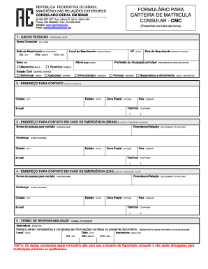 Carteira Consular  Form