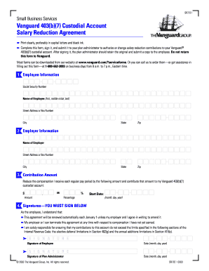 Vanguard Custodial Account  Form