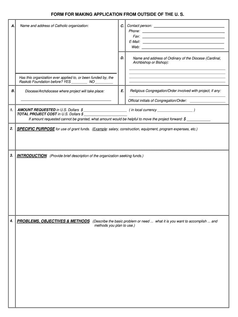 Raskob Foundation  Form