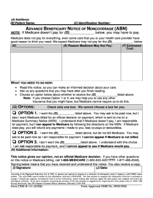 Advanced Beneficiary Notice PDF  Form