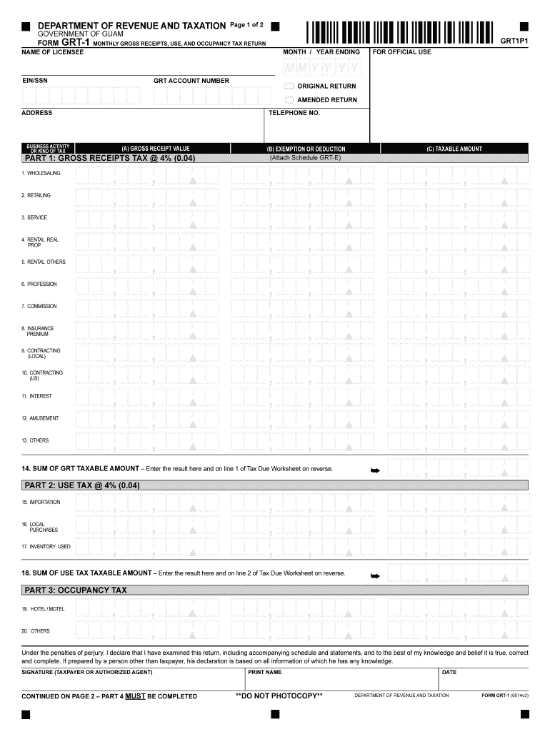  Guam Grt 1 Form 2020