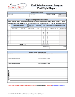 Flight Report Example  Form