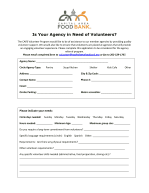 Food Forward Sa Application Form