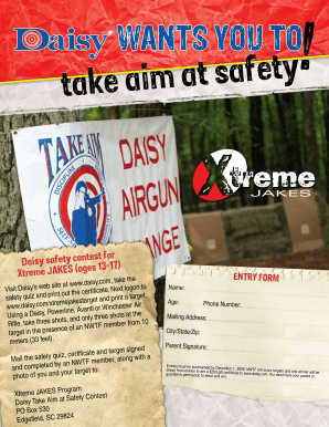 Daisy Take Aim at Safety Quiz  Form