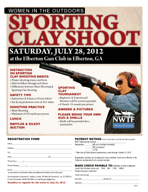 Clay Shoot Flyer Template  Form
