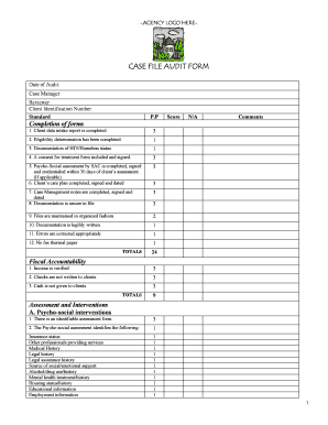 Case File Audit Form DOC