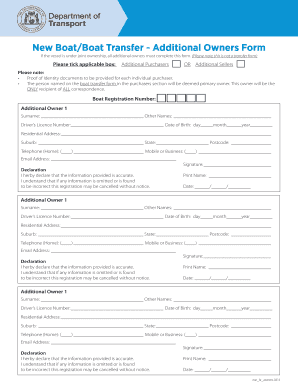 New BoatBoat Transfer Additional Owners Form Transport Wa Gov