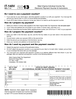 Wv it 140 Form