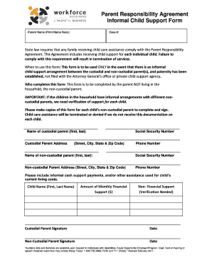 Parental Responsibility Agreement Form