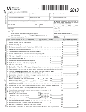 Wisconsin Form 1 Fillable