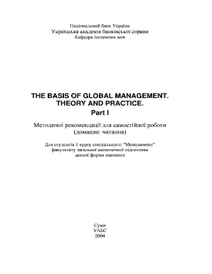 Basis of Global Management  Form