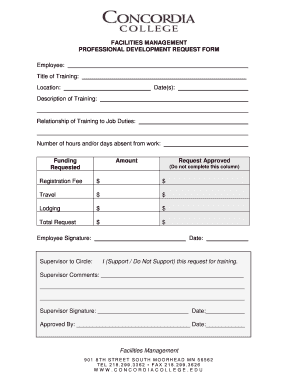 Professional Development Request Form