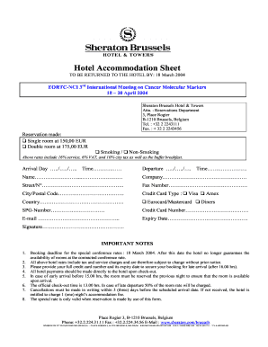 Hotel Reservation Form PDF