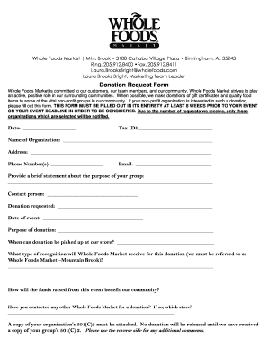 Donation Request Forms