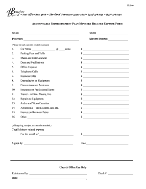 Accountable Plan Template  Form