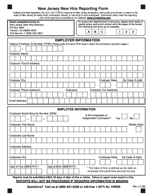  Nj New Hire Form 2008