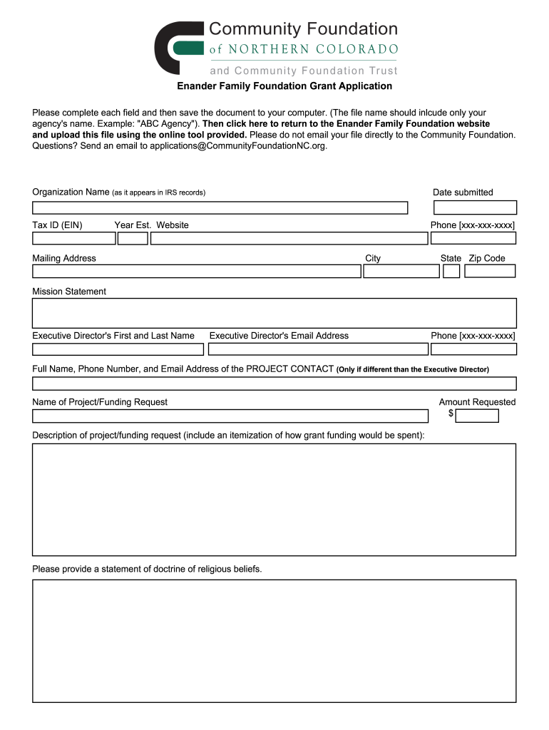 Tjx Foundation Grant Application  Form