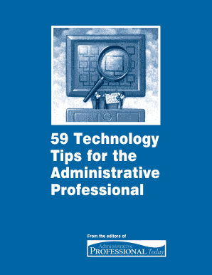 59 Technology Tips for the Administrative Professional  Form