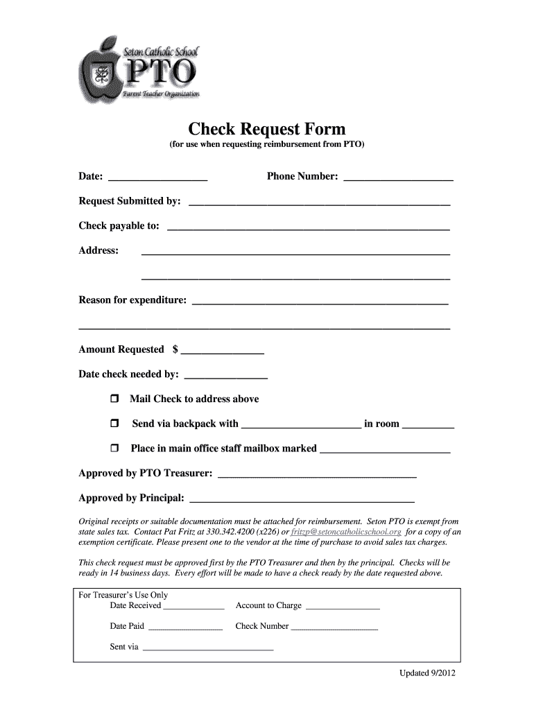 Check Request Form