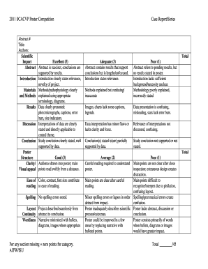 Poster Evaluation Form