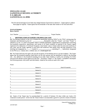 Gainesville Ga Housing Authority Waiting List  Form