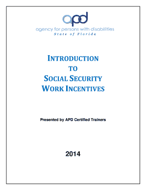 &quot;Introduction to Social Security Work Incentives&quot; Manual APD Apdcares  Form
