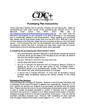 Apd Cdc Purchasing Plan  Form