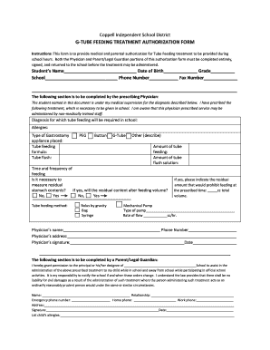 Tube Feeding Forms